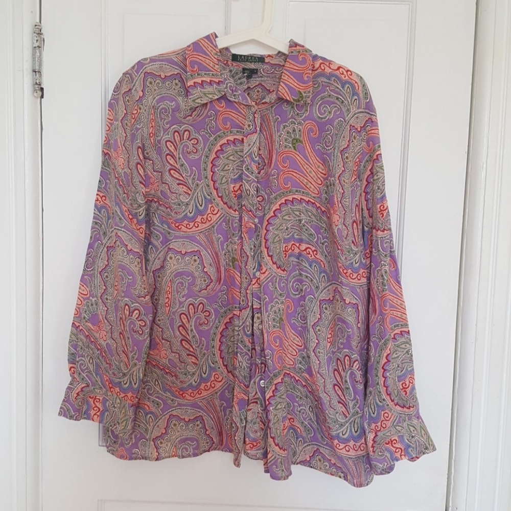 Vintage Lauren Ralph Lauren Paisley Button-Down
